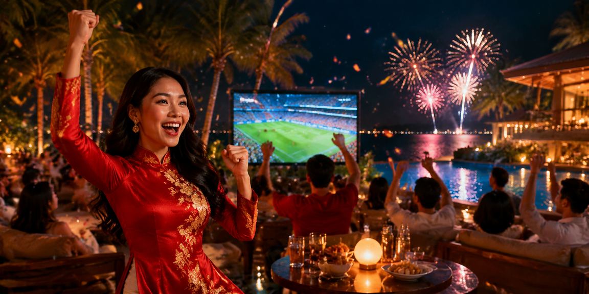 Người phụ nữ Việt Nam trong tà áo dài truyền thống thưởng thức giải trí có trách nhiệm tại Phú Quốc